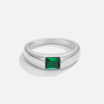 Silver and Emerald Ring