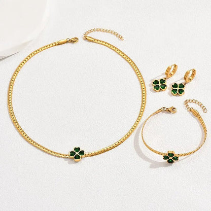 Quadrifoglio Jewelry Set with Sparkling Details - Benedetta
