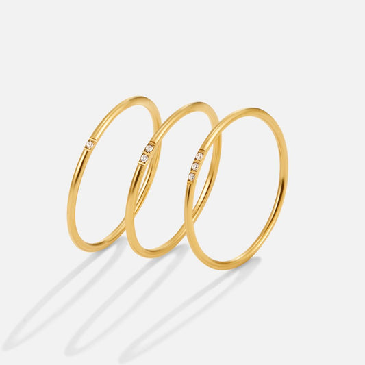 Eula Gold and Crystal Ring