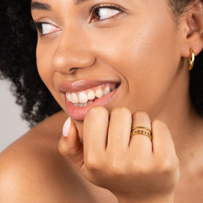 Layered Gold Chain Ring
