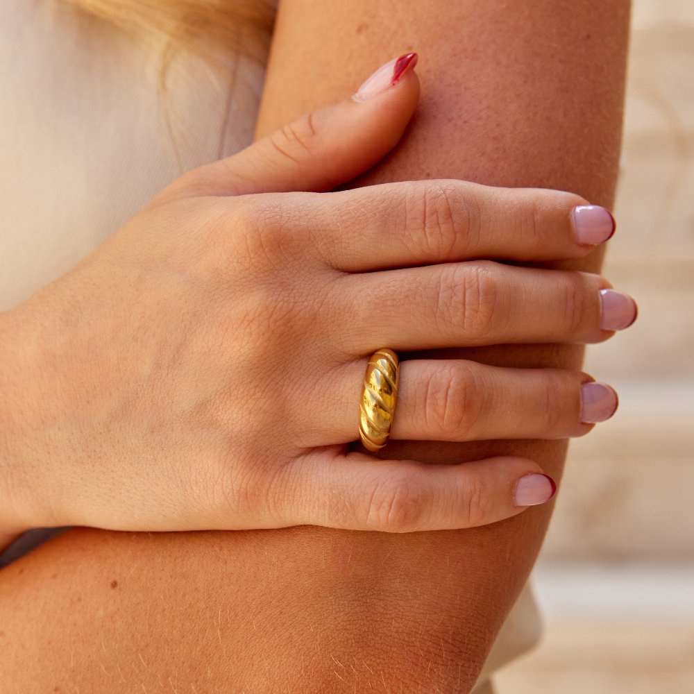 Gold Crescent Ring