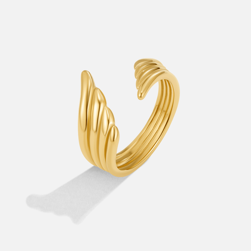 Gold Angel Wing Ring