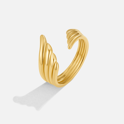 Gold Angel Wing Ring