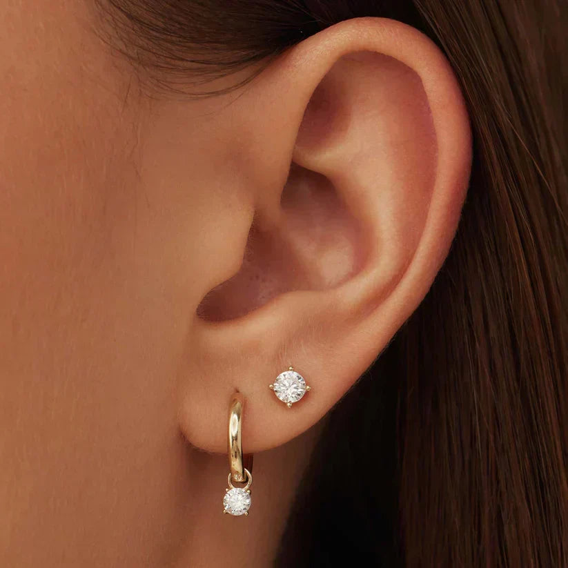 Jacintha Moon Tears Stone Earrings