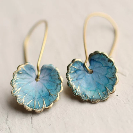 Blue Leaf Earrings - Exclusive Limited Edition Collection