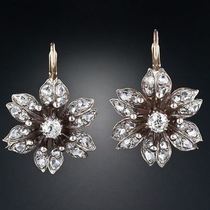 Vintage Crystal Flower Earrings - Luxury Limited Edition