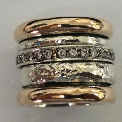 Vintage Chunky Stacked Gold Ring