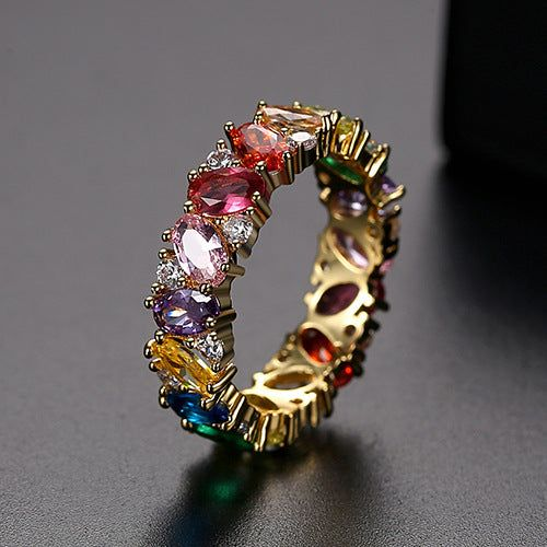 Vintage Colorful Zircon Ring