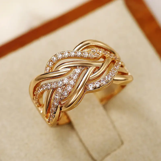 Gold Zirconia Ring