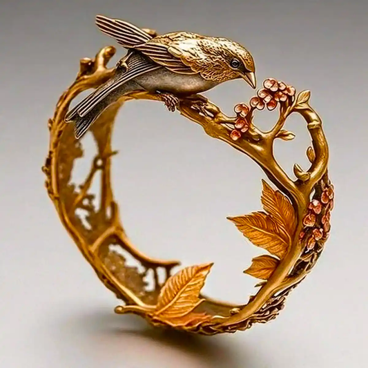 Vintage Gold Hummingbird Ring