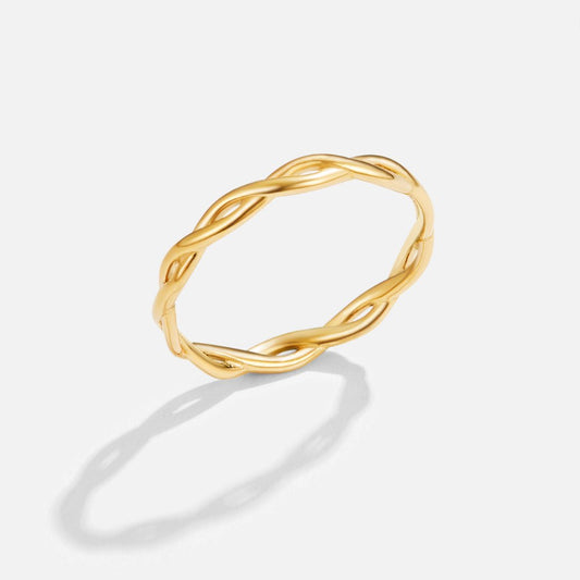 Twisted Gold Infinity Ring