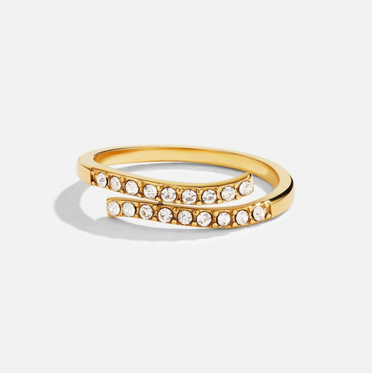 Gold Crystal Wrap Ring