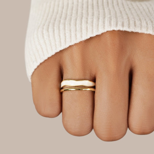 Sahara Gold Stacked Ring