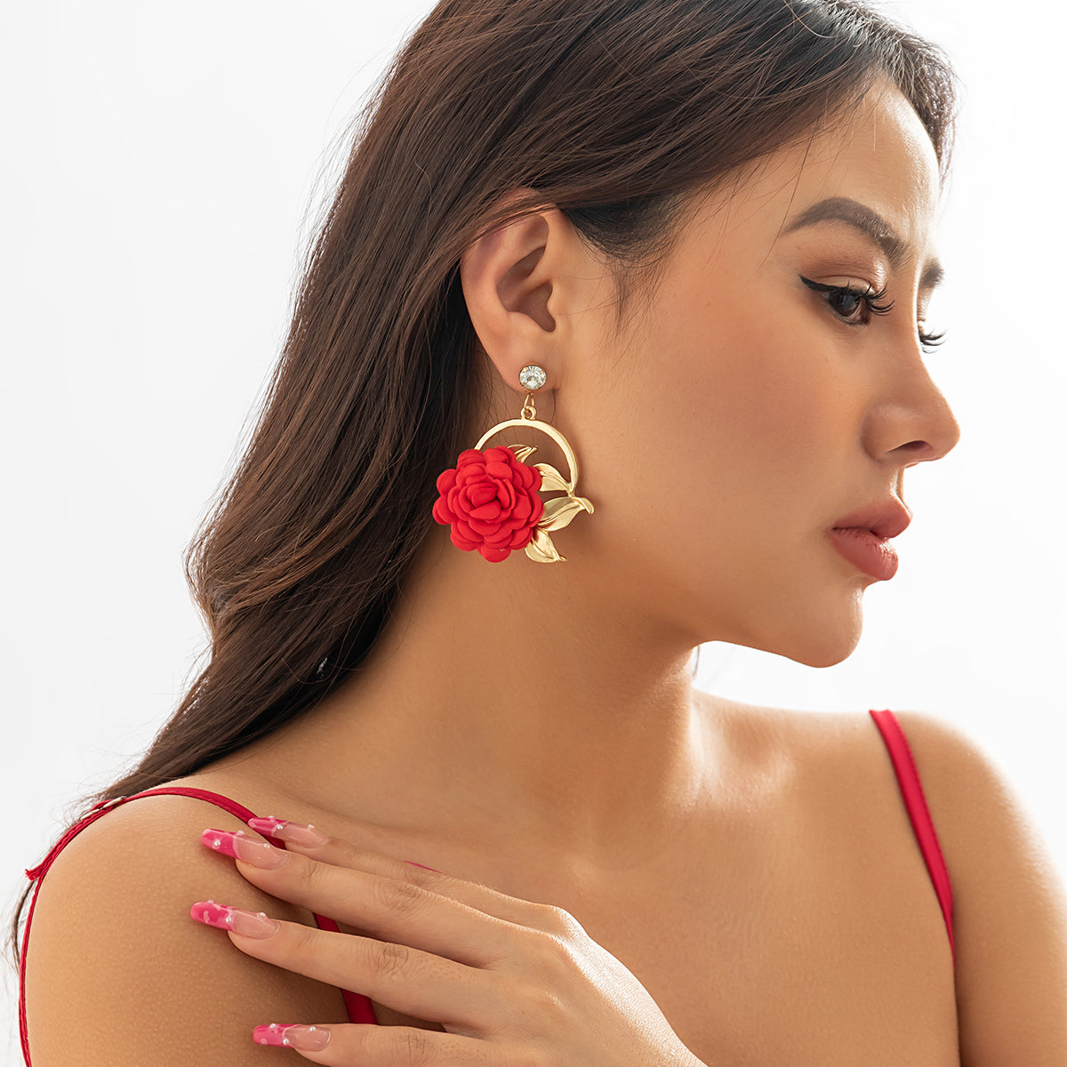 Bellccini RoseGlow Rhinestone Earrings