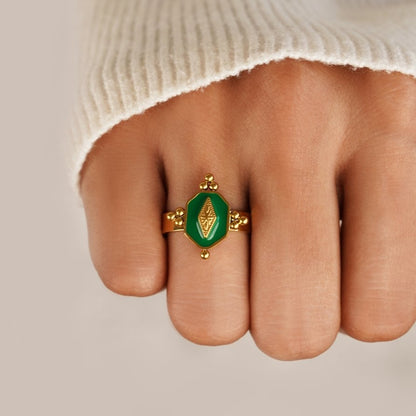 Marina Vintage Geometric Ring