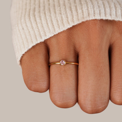 Gold October Birthstone Ring