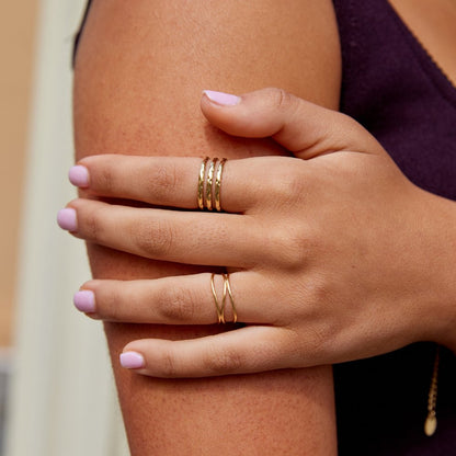 Ohio Stacked Gold Ring