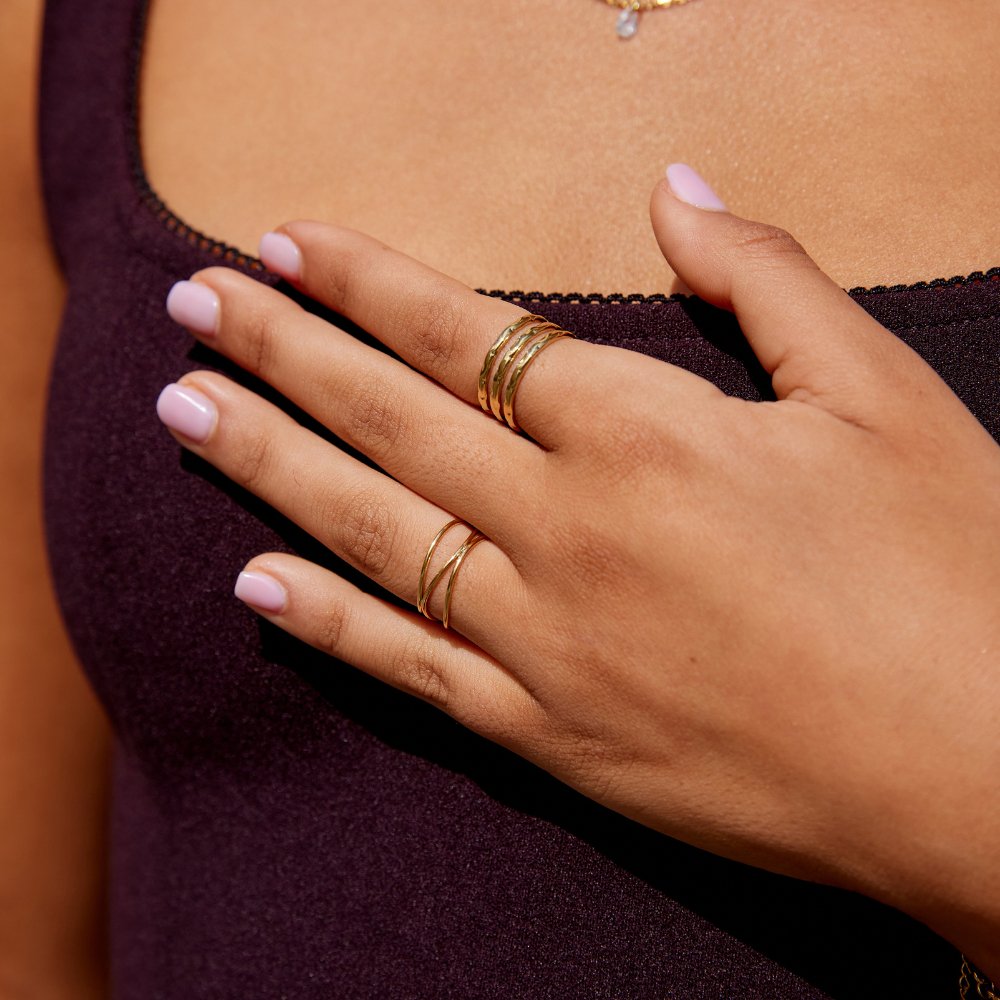 Ohio Stacked Gold Ring