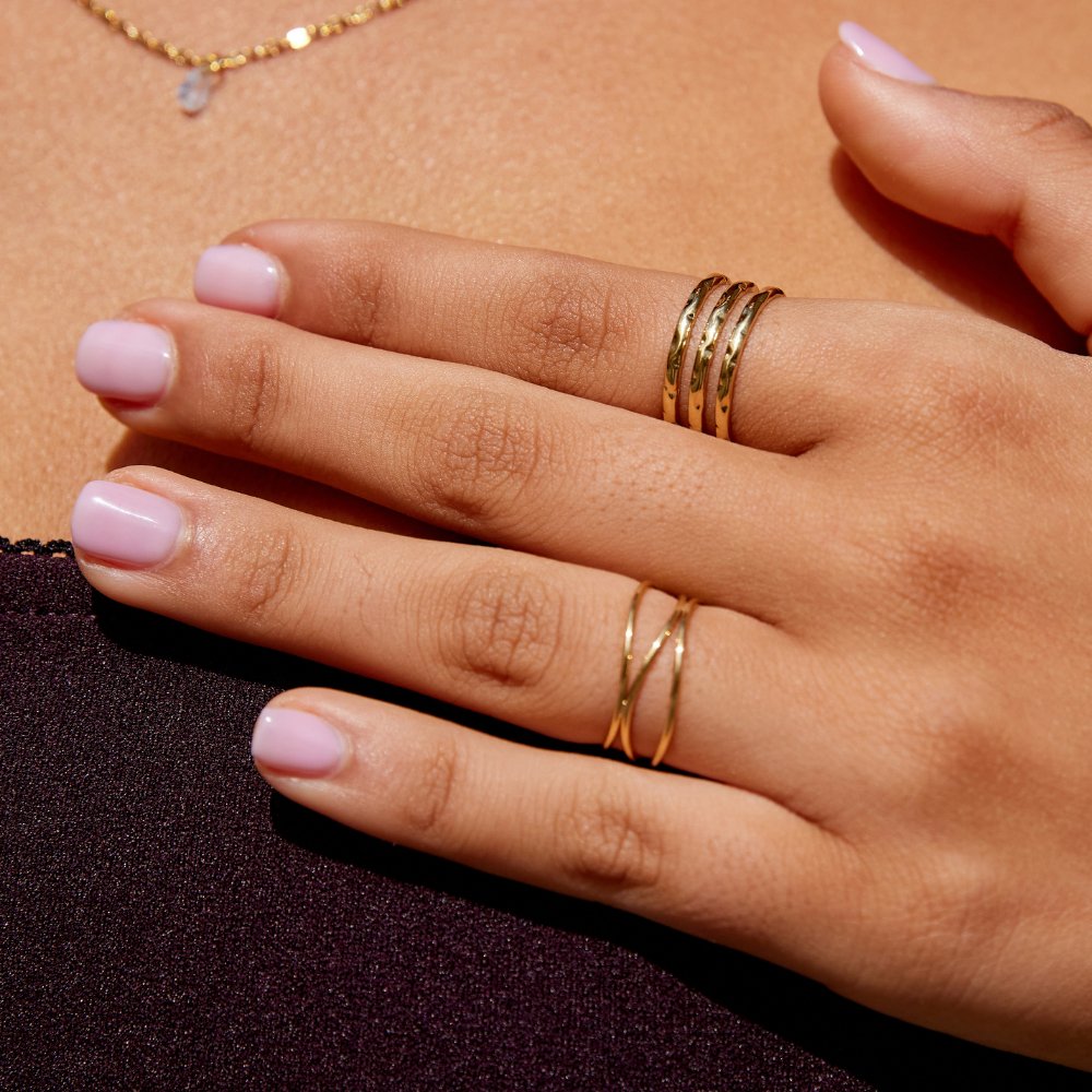 Ohio Stacked Gold Ring