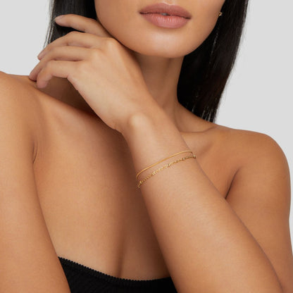 Sparkling Double Chain Bracelet - Genève