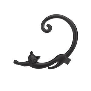 Greta Women's Silver-Plated Curled Cat Earrings